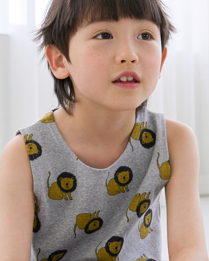 兒童獅子背心灰色
