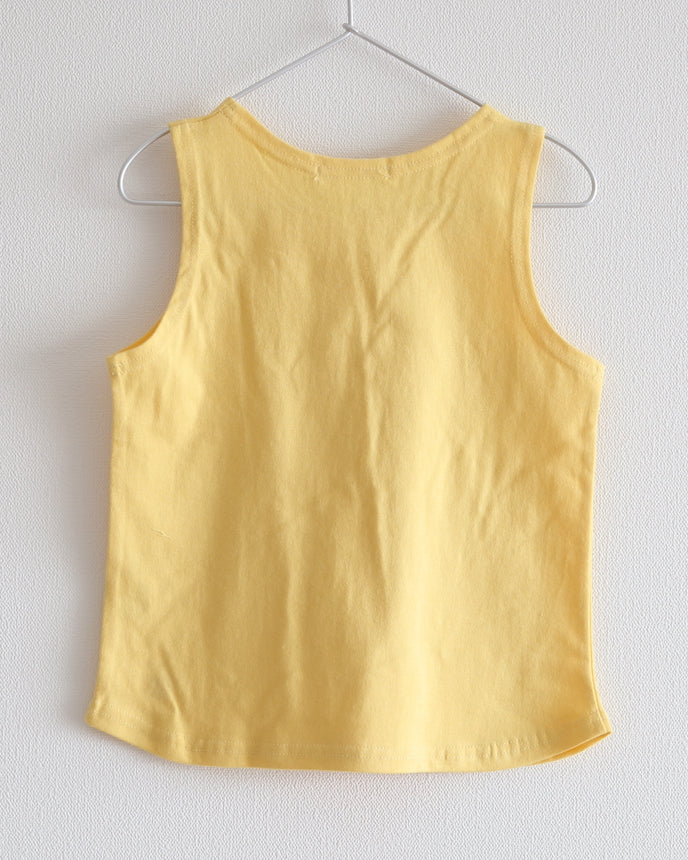 兒童心形刺繡背心黃色