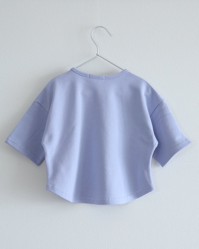 兒童短袖 T 卹運動衫微笑印花藍色