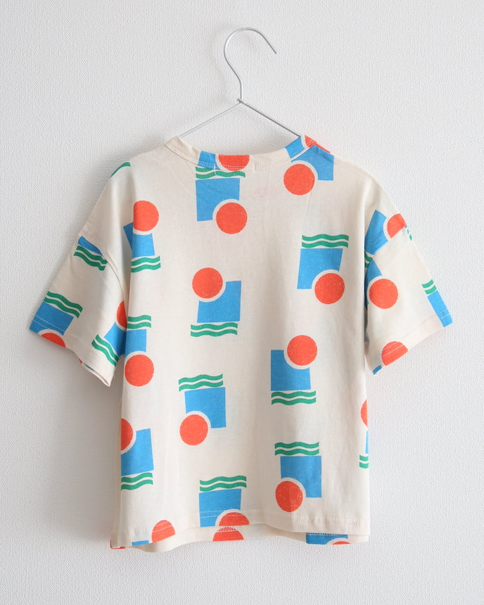 兒童 100% 棉 Kika 圖案 T 卹短袖象牙色