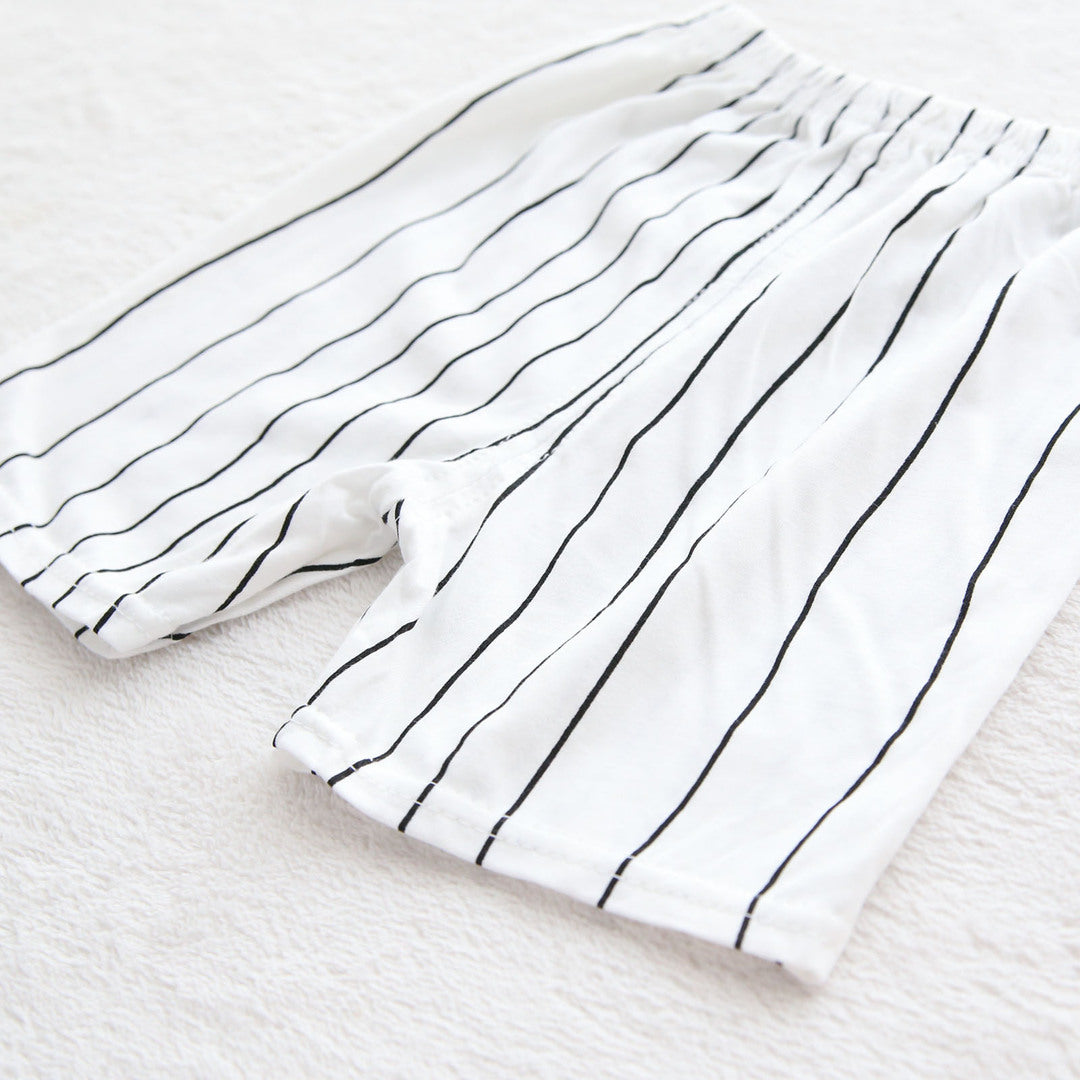 キッズ 上下セット ショート Tシャツ＋ パンツ ズボン 象 動物 サックスブルー コットン 綿100％ 部屋着 着替え 春夏 通園