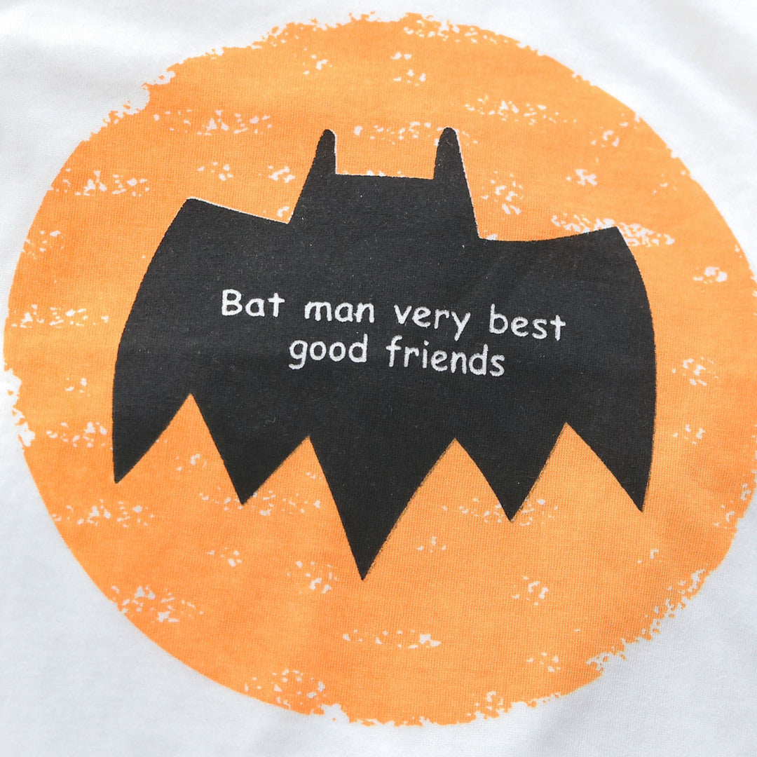 キッズ 上下セット ショート Tシャツ＋ パンツ バットマン ネイビー コットン 綿100％ 部屋着 着替え 春夏 通園