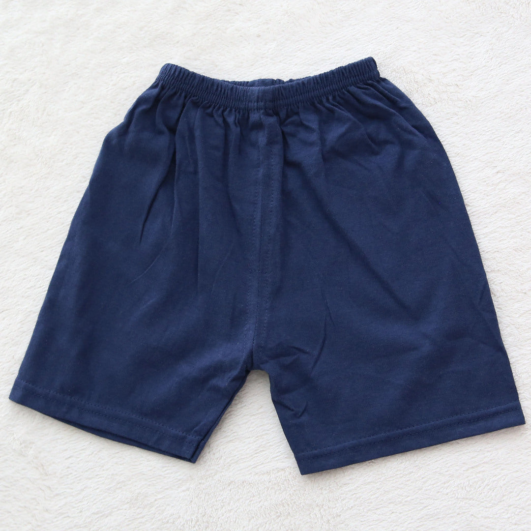 キッズ 上下セット ショート Tシャツ＋ パンツ ズボン トラクター 車 ネイビー コットン 綿100％ 部屋着 着替え 春夏 通園