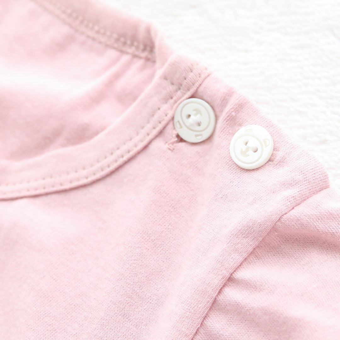 キッズ 上下セット ショート Tシャツ＋ パンツ ズボン ユニコーン メルヘン ピンク コットン 綿100％ 部屋着 着替え 春夏 通園