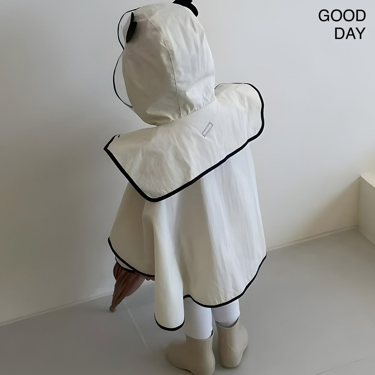 キッズ レインコート ポンチョ 子供用 雨具 防水 フード付き 耳付き アウトドア 韓国 インスタ映え